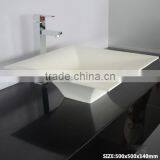 High Quality Solid Surface Art Basin Resin Wash Basin, Stone Resin Wash Basin, Wall Hung Wash Basin thumbnail-6