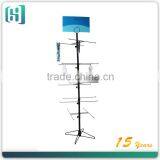 Hotsale Supermarket Metal Hat Slipper Hanging Rotating Spinning Display Rack HSX-S0200