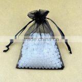 In Stock White Christamas Wedding Drawable Organza Gift Bags Pouches thumbnail-5