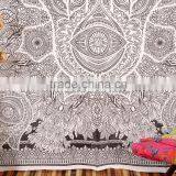 Hamsa Hand Tapestry Hand of Fatma Islamic Wall Art Wholesale Printed Indian Tapestries Hippie Throw thumbnail-5