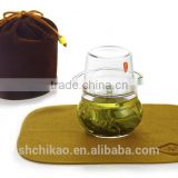 Suitable for travel brought tea cozy personality high borosilicate glass tea set