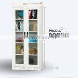 Modern Steel Bookcase Cabinet With 2 Swing Glass Door thumbnail-6