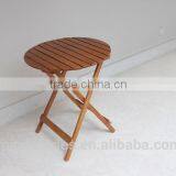 Wood Folding Round Picnic Table thumbnail-1
