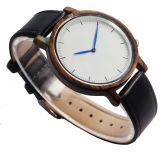 Zebra Wood Lady Watches Japan Quartz Movement Genuine Leather Band Watches thumbnail-3
