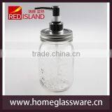 Clear Mason Jar Soap Dispenser With Pump thumbnail-1