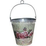Cheap Metal Flower Pot Metal Garden Bucket Metal Planter