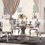 TH381 Hot Sale Modern Marble Stainless Steel Dining Table thumbnail-2