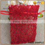 Christmas Drawstring Small Organza Mesh Floral Bag thumbnail-4
