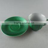 Hot Sale Colorful Porcelain Coffee Cup Set, High Quanlity Ceramic Glaze Cup and Saucer With Gift Box thumbnail-3