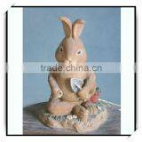 Resin Garden Animal Decoration Rabbit With a Shovel Hera thumbnail-1