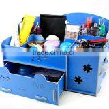 DIY Wooden 1-Drawer Cosmetic Organizer in Yellow thumbnail-1