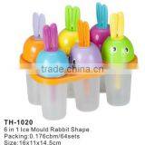 Rabbit Shape 6pcs in 1 Ice Mould/Plastic Ice Cream MouldTH-1020 thumbnail-1