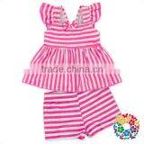 Boutique Baby Girls Pink Blue Stripe Soft Stretch 2 Piece Swimsuit for Sale thumbnail-2