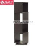 Creative Design Free Rotating Kids Bookshelf Different Tier Book Display Living Room Wood Bookcase thumbnail-2
