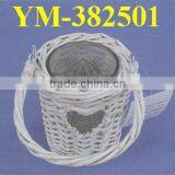 Wicker Candle Holder With Handle thumbnail-1