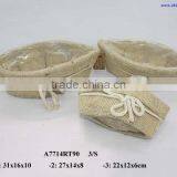 Vessal Shaped Flower Basket Jute thumbnail-1