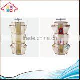 NBRSC Multi-functional 360 Degree Carousel Organizer 3-tier Spinning Closet Organizer Shoe Storage Bag thumbnail-1