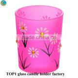 Green Flower Cheap Candle Holders With Diamonds thumbnail-4