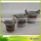 Reasonable Price Classic Barrel Shape Metal Flower Pot Hanging on the Wall thumbnail-2