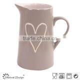 Wholesale Ceramic Water Jug for Home Decorationm,embossed Stoneware Water Jug thumbnail-2