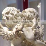 Home Decor Stone Carving White Marble Cherubs Statue thumbnail-3