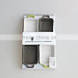 Colorized Rect Mini Dish Snack Tray Set in PVC Box thumbnail-1