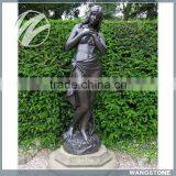 Elegant Western Nude Woman Bronze Sculpture thumbnail-1