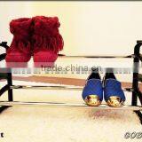Simple Design Easy to Assembled Stainless Steel 2 Tier Metal Shoe Rack thumbnail-5