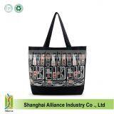 Fashion Lipstick Printing Canvas Shopping Tote Bag,Large Capacity Shopping Bag thumbnail-1