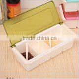OEM Food-Grade Plastic Home Kitchen 4 Samll Box With Tight Lids Seasoning Condiment Plastic Box Supplier In ShenZhen thumbnail-1