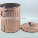 Household Big Colorful With Lid Metal Waste Bin thumbnail-6