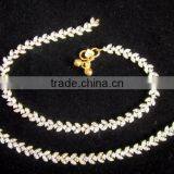 CZ American Diamond PAYAL Anklets Pair thumbnail-1