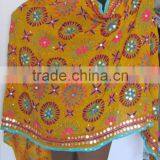 Yellow PHULKARI GEORGETTE DUPATTA SHAWL Stole