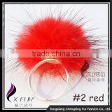 CX-A-27 Wholesale Cheap Price Girls Kids Lovely Genuine Mink Fur Ball Finger Ring thumbnail-3