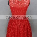 Fashion Crochet Young Girl Popular Bubble Skirt Red Dress thumbnail-3