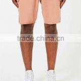 MGOO Foshan Manufacturer Pink Ribbed Jersey Shorts Fashion Comfortable Draw String Raw Hem Knee Length Shorts thumbnail-3