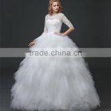 OEM Sweatheart A-line Emboridery Neckline Sexy Backless Bridal Gown Lace Wedding Dresses 2016 In Stock thumbnail-4