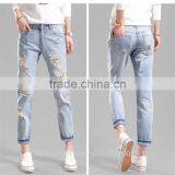 2016 New Fashion Women Slim Jeans Blue Jeans Female Stretch Pencil Jeans Female Hole thumbnail-2