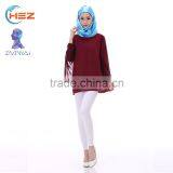 Zakiyyah 5517 China Supplier Ethnic Islamic Short Blouse Kaftan Tops Abaya for Malaysia Women Thick Chiffon Clothing thumbnail-4