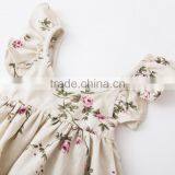 Vintage Flower Dress Summer New Arrival Clothes Baby Girl Frock Designs thumbnail-3