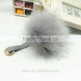 Hot Sales Fashion Faux Fur Hair Ball Keychain Fur Plush HandBag Pendant Charm Soft Ball Car Key Ring For Girls thumbnail-6