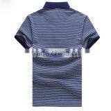 Men Fashion 100% Cotton Golf Custom Striped Polo Shirt thumbnail-5