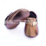 Hot Selling Baby Leather Moccasin Shoes the Metal Color Moccasins Shoes thumbnail-5