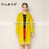 Hot Sale New Fashion High Grade Grey Long Style Ladies Hand Knitting Wool Coats thumbnail-3