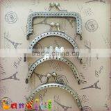 Vintage Brass Heart Closure Handmade Sewing Coin Purse Frame thumbnail-6