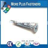 Made In Taiwan DIN 7504N Phil Pan Head DIN 7504K Hex Head Screw Washer Face DIN 7504P Phil Countersunk Head Self Drilling Screw thumbnail-5