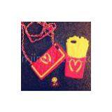 Custom Slim Red McDonald Chips Silicone Cell Phone Case For Iphone4 / 4S