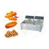 8L+8L Commercial Deep Fat Fryer Outdoor With 2 Basket , 2KW + 2KW