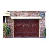 Woodgrain Sectional Insulated Garage Doors Automatic With Finger Protection Panel