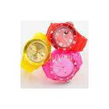 Colorful Custom Silicone Wristband Watch Embossed / Silicone Watch Strap